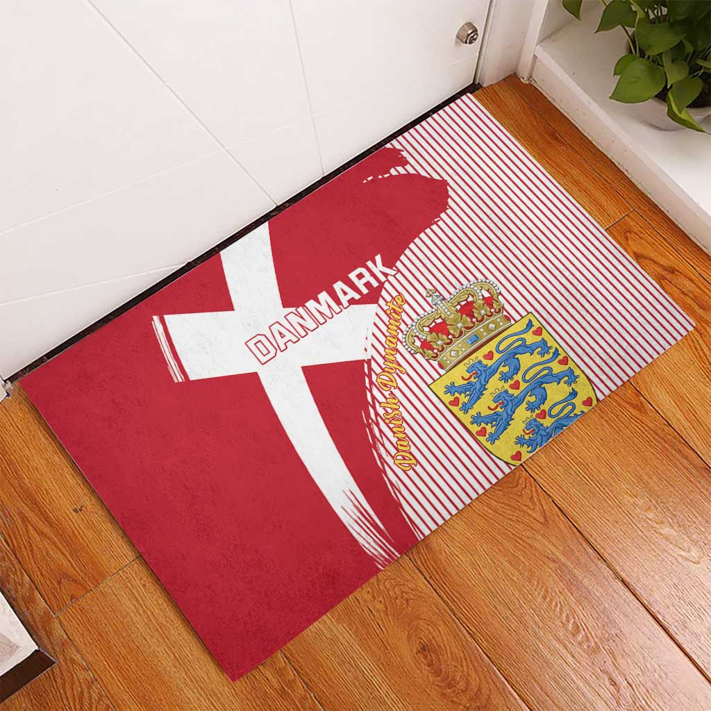 Danmark 2024 Football Rubber Doormat We are Red We are White We are Danish Dynamite - Wonder Print Shop