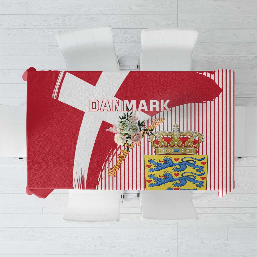 Danmark 2024 Football Tablecloth We are Red We are White We are Danish Dynamite - Wonder Print Shop