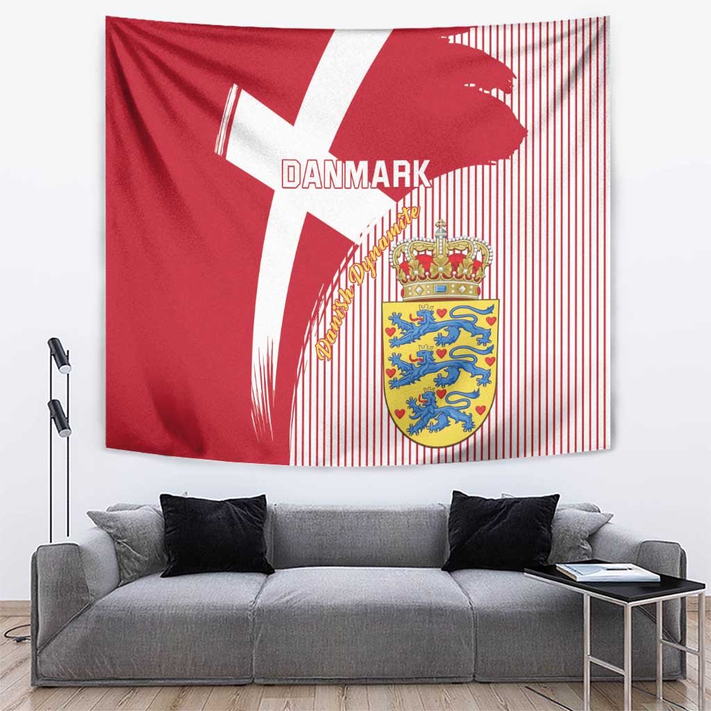 Danmark 2024 Football Tapestry We are Red We are White We are Danish Dynamite - Wonder Print Shop