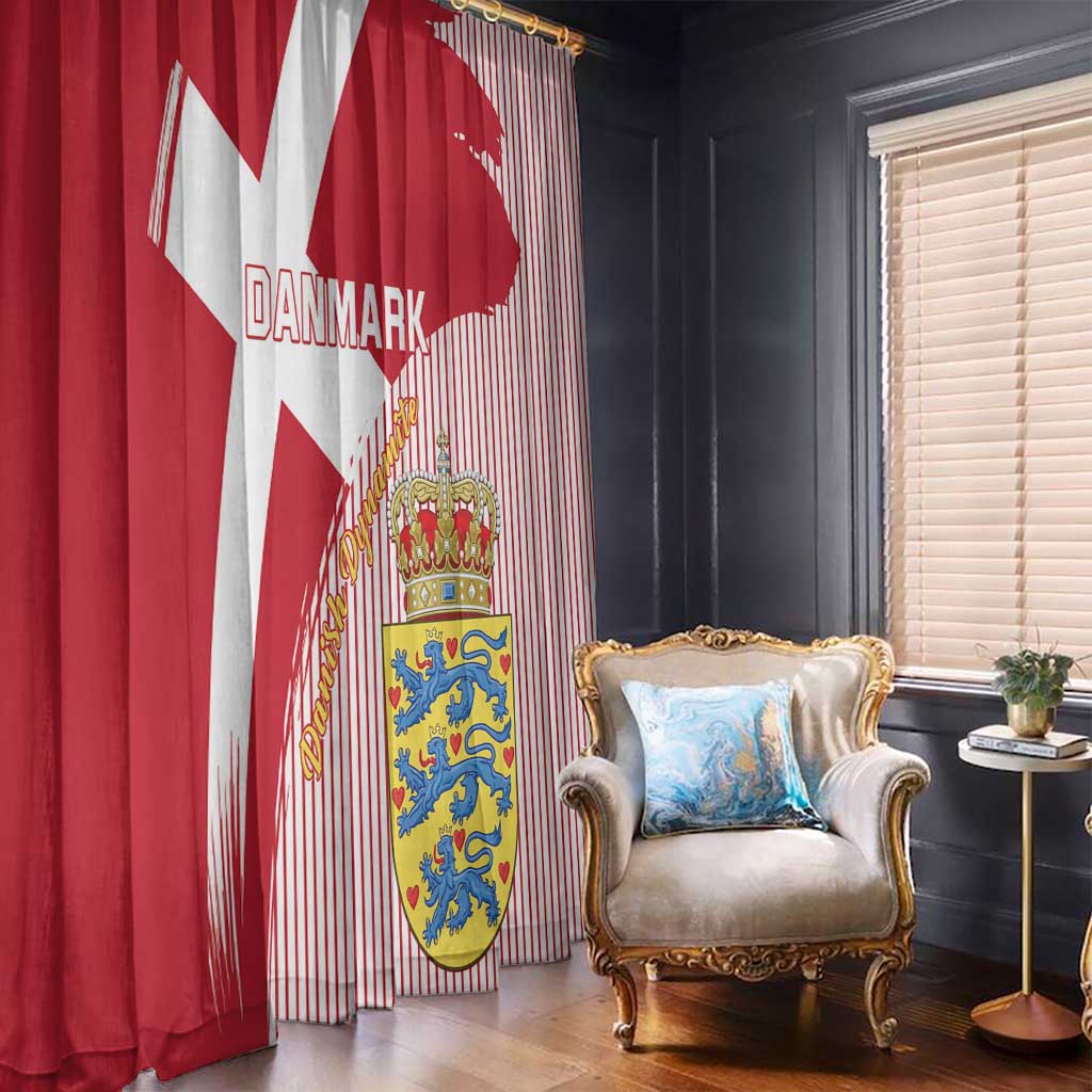 Danmark 2024 Football Window Curtain We are Red We are White We are Danish Dynamite - Wonder Print Shop