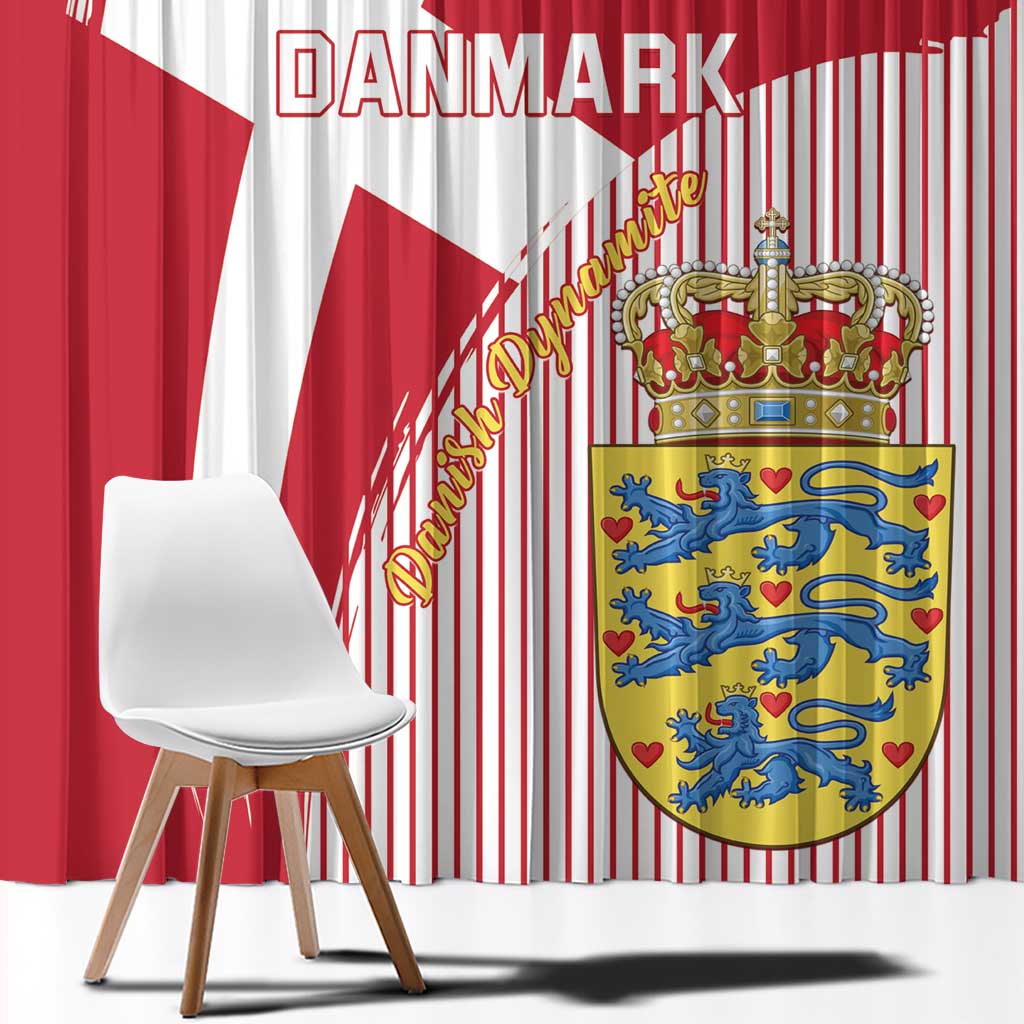 Danmark 2024 Football Window Curtain We are Red We are White We are Danish Dynamite - Wonder Print Shop