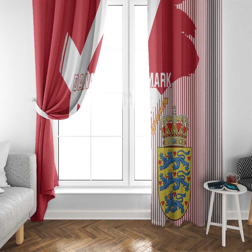 Danmark 2024 Football Window Curtain We are Red We are White We are Danish Dynamite - Wonder Print Shop