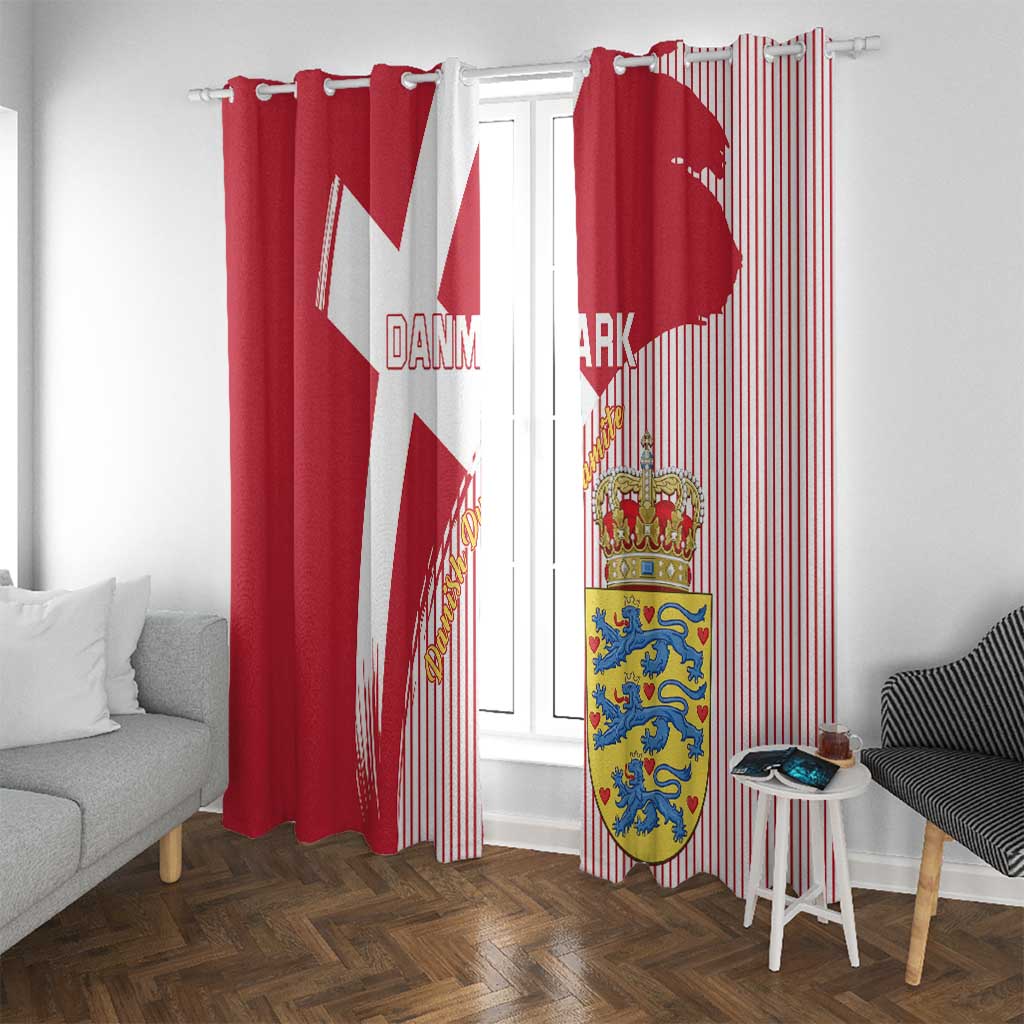 Danmark 2024 Football Window Curtain We are Red We are White We are Danish Dynamite - Wonder Print Shop