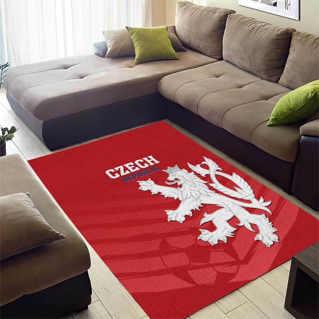 Czech Republic 2024 Football Area Rug Jeden Tym Jeden Cil Czechia - Wonder Print Shop