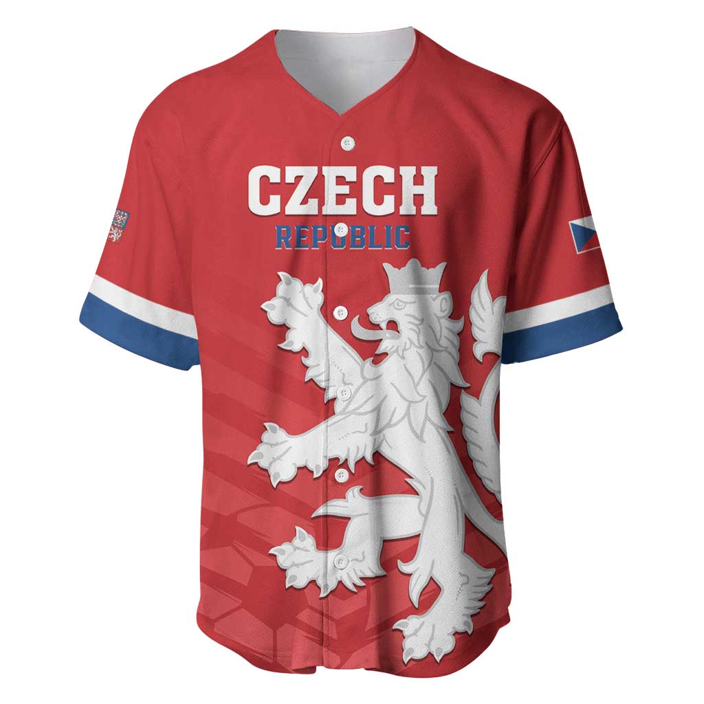 Custom Czech Republic 2024 Football Baseball Jersey Jeden Tym Jeden Cil Czechia - Wonder Print Shop
