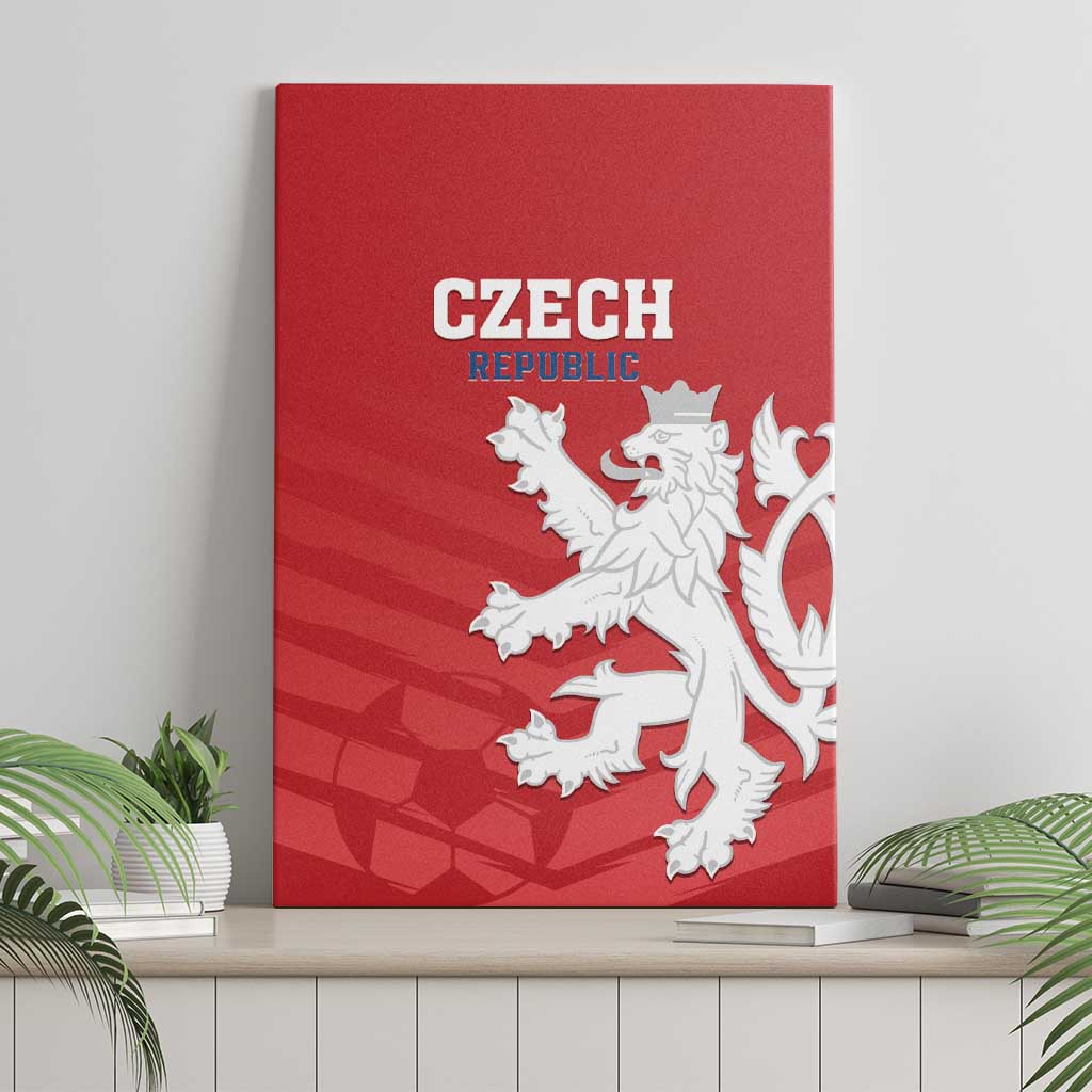 Czech Republic 2024 Football Canvas Wall Art Jeden Tym Jeden Cil Czechia - Wonder Print Shop