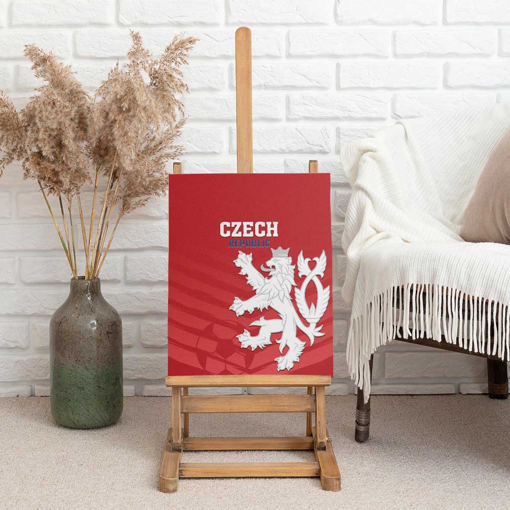Czech Republic 2024 Football Canvas Wall Art Jeden Tym Jeden Cil Czechia - Wonder Print Shop