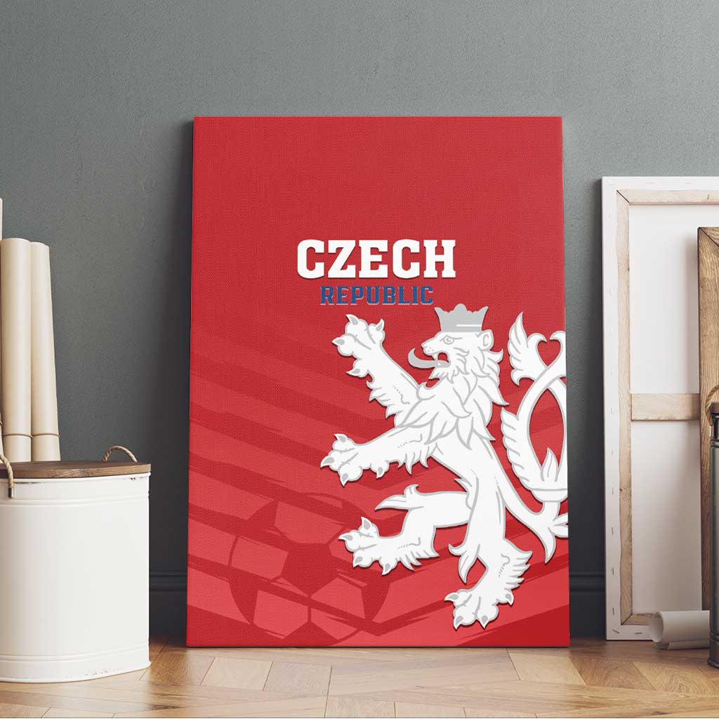 Czech Republic 2024 Football Canvas Wall Art Jeden Tym Jeden Cil Czechia - Wonder Print Shop