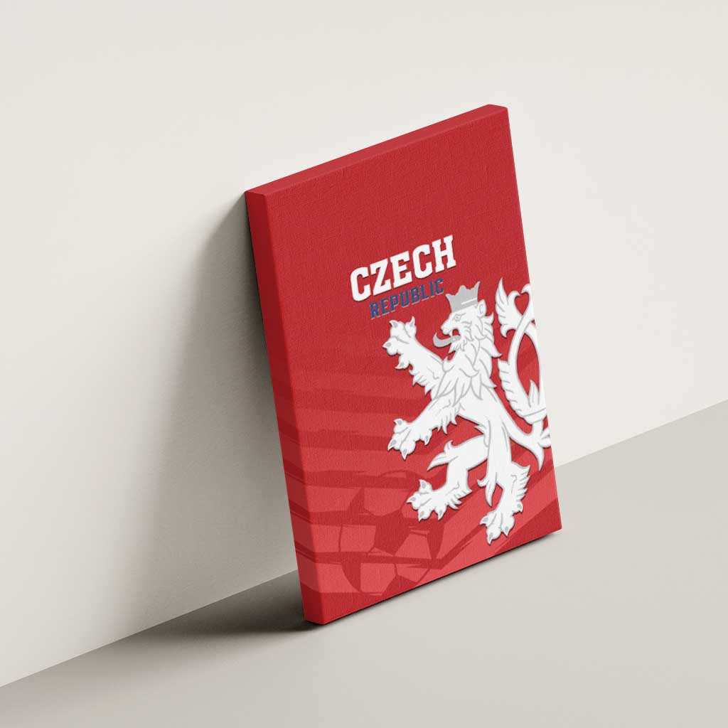 Czech Republic 2024 Football Canvas Wall Art Jeden Tym Jeden Cil Czechia - Wonder Print Shop