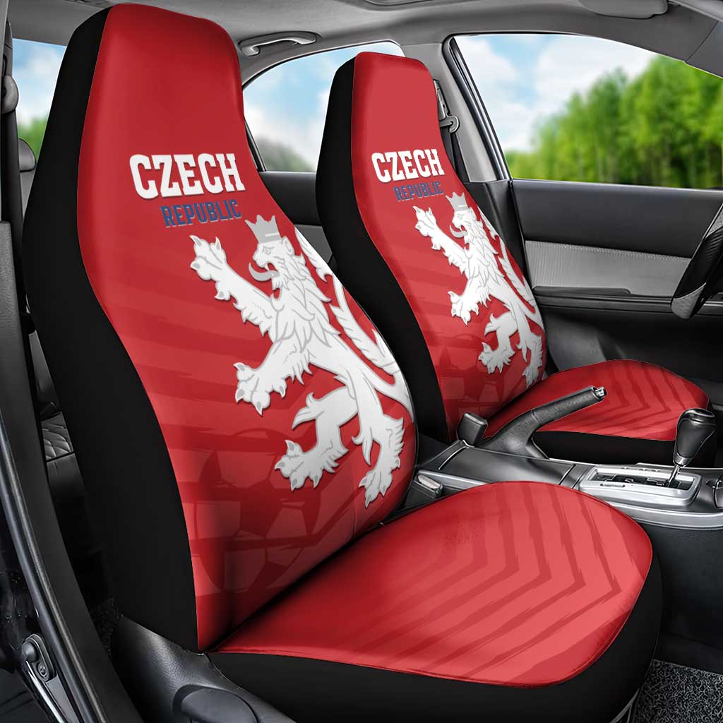 Czech Republic 2024 Football Car Seat Cover Jeden Tym Jeden Cil Czechia - Wonder Print Shop
