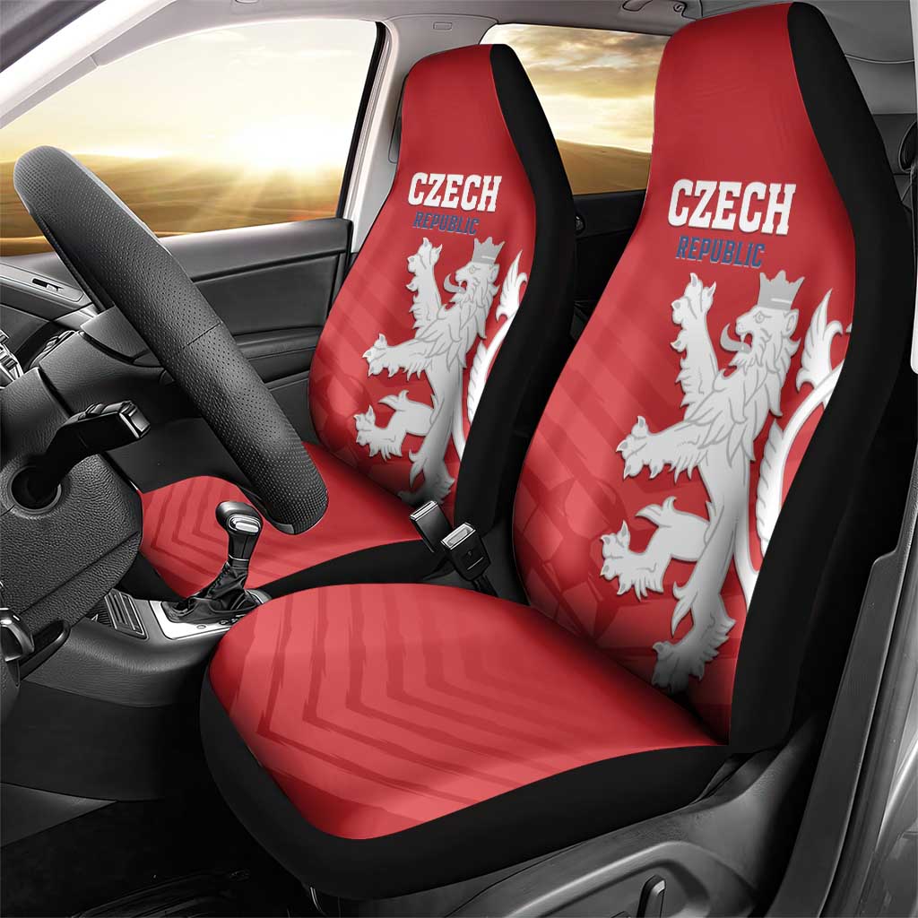 Czech Republic 2024 Football Car Seat Cover Jeden Tym Jeden Cil Czechia - Wonder Print Shop