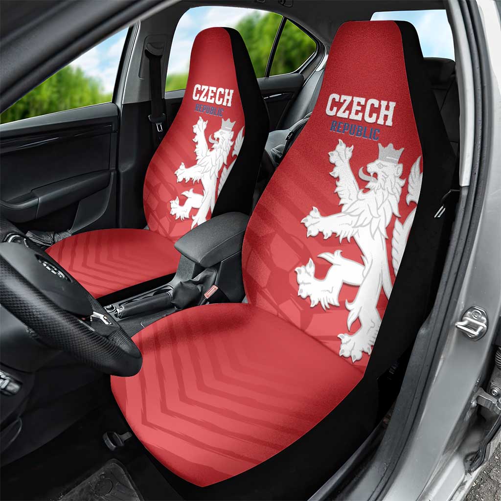 Czech Republic 2024 Football Car Seat Cover Jeden Tym Jeden Cil Czechia - Wonder Print Shop