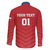 Custom Czech Republic 2024 Football Family Matching Long Sleeve Bodycon Dress and Hawaiian Shirt Jeden Tym Jeden Cil Czechia - Wonder Print Shop