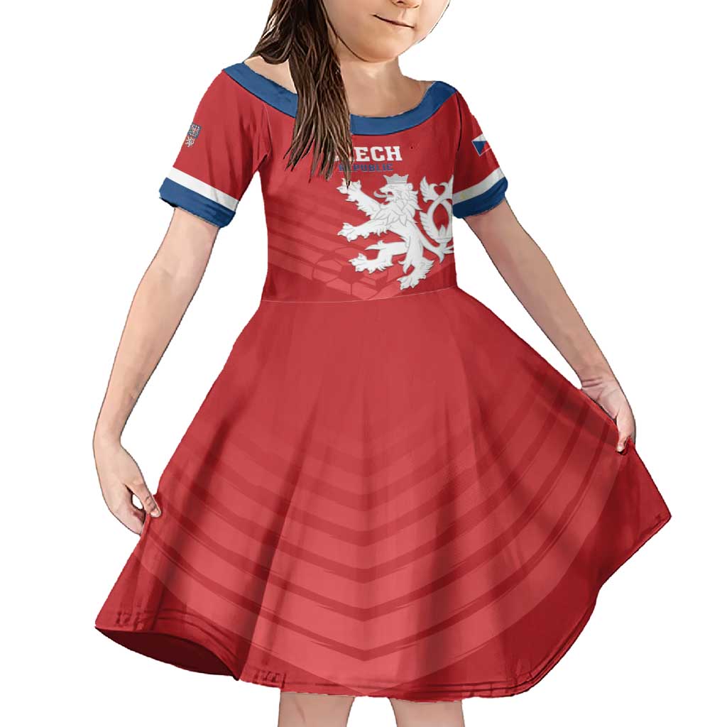 Custom Czech Republic 2024 Football Family Matching Short Sleeve Bodycon Dress and Hawaiian Shirt Jeden Tym Jeden Cil Czechia - Wonder Print Shop
