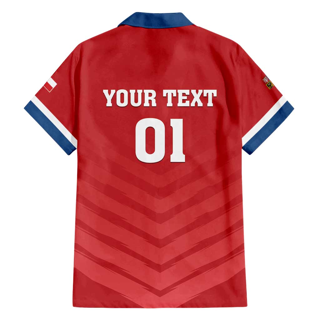 Custom Czech Republic 2024 Football Family Matching Summer Maxi Dress and Hawaiian Shirt Jeden Tym Jeden Cil Czechia - Wonder Print Shop