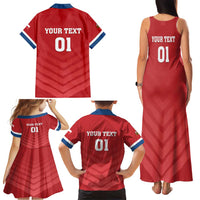 Custom Czech Republic 2024 Football Family Matching Tank Maxi Dress and Hawaiian Shirt Jeden Tym Jeden Cil Czechia - Wonder Print Shop