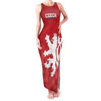 Custom Czech Republic 2024 Football Family Matching Tank Maxi Dress and Hawaiian Shirt Jeden Tym Jeden Cil Czechia - Wonder Print Shop