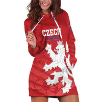 Custom Czech Republic 2024 Football Hoodie Dress Jeden Tym Jeden Cil Czechia - Wonder Print Shop