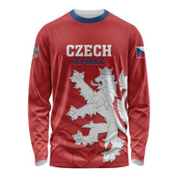 Custom Czech Republic 2024 Football Long Sleeve Shirt Jeden Tym Jeden Cil Czechia - Wonder Print Shop