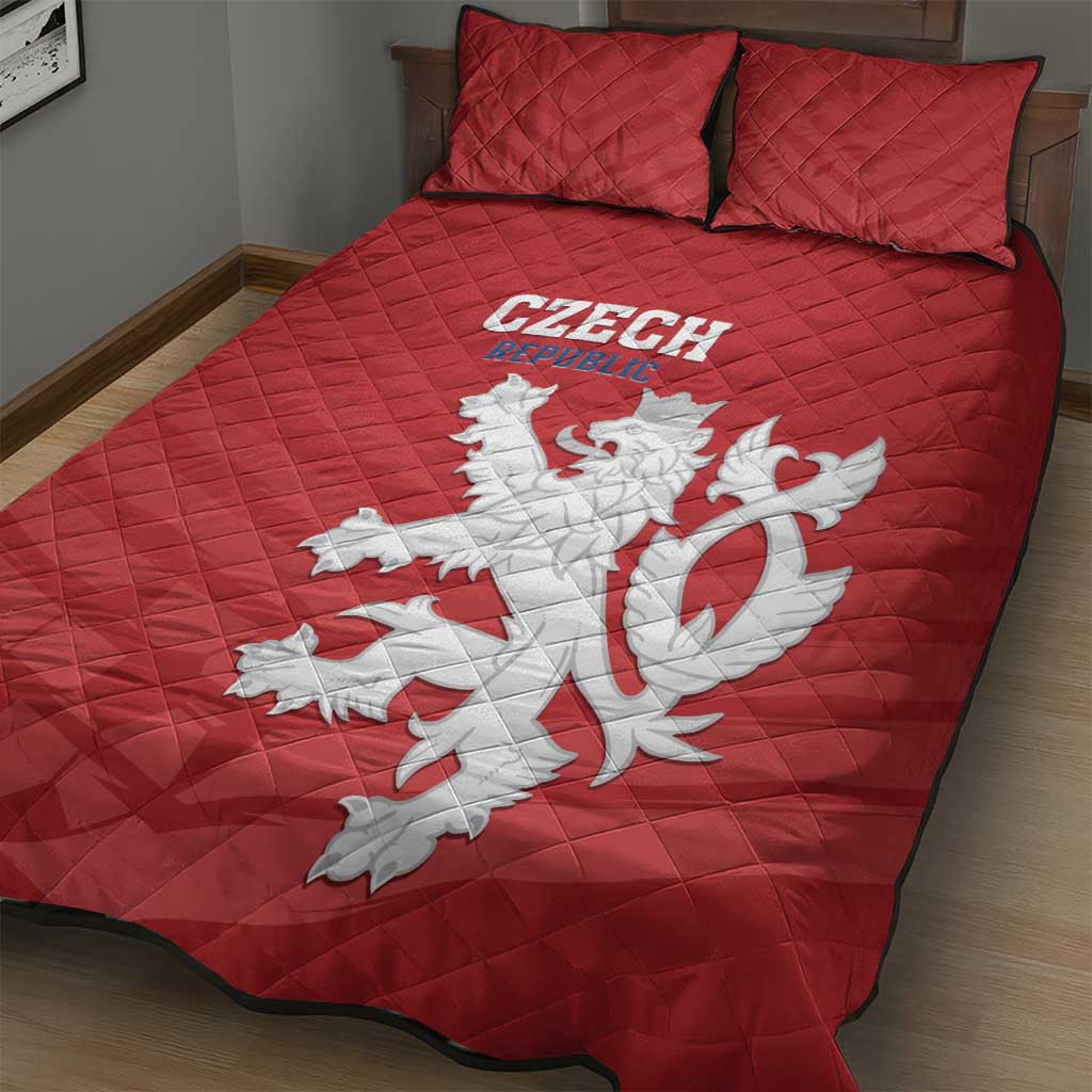 Czech Republic 2024 Football Quilt Bed Set Jeden Tym Jeden Cil Czechia - Wonder Print Shop