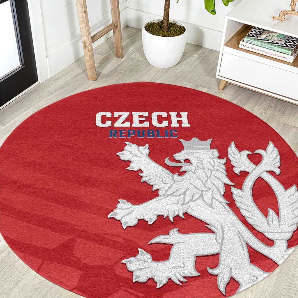 Czech Republic 2024 Football Round Carpet Jeden Tym Jeden Cil Czechia
