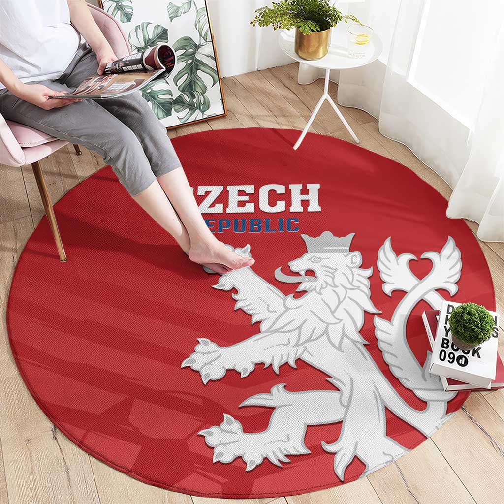 Czech Republic 2024 Football Round Carpet Jeden Tym Jeden Cil Czechia