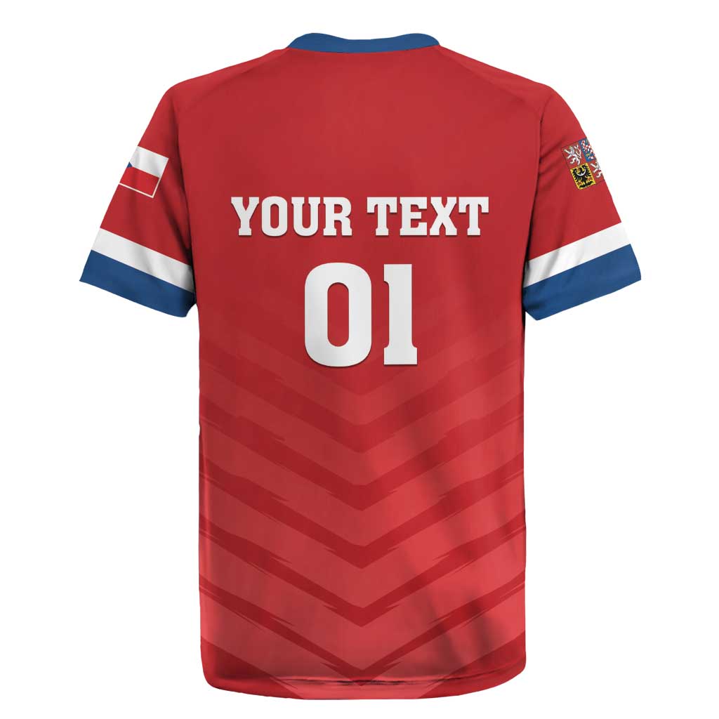 Custom Czech Republic 2024 Football Rugby Jersey Jeden Tym Jeden Cil Czechia - Wonder Print Shop