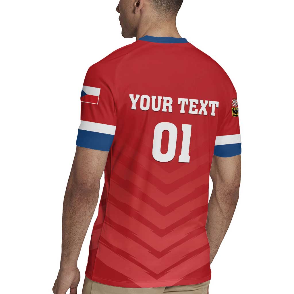 Custom Czech Republic 2024 Football Rugby Jersey Jeden Tym Jeden Cil Czechia - Wonder Print Shop