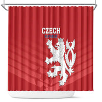 Czech Republic 2024 Football Shower Curtain Jeden Tym Jeden Cil Czechia