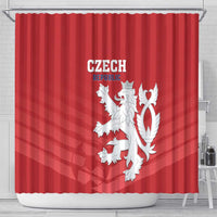 Czech Republic 2024 Football Shower Curtain Jeden Tym Jeden Cil Czechia