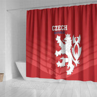Czech Republic 2024 Football Shower Curtain Jeden Tym Jeden Cil Czechia