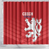 Czech Republic 2024 Football Shower Curtain Jeden Tym Jeden Cil Czechia