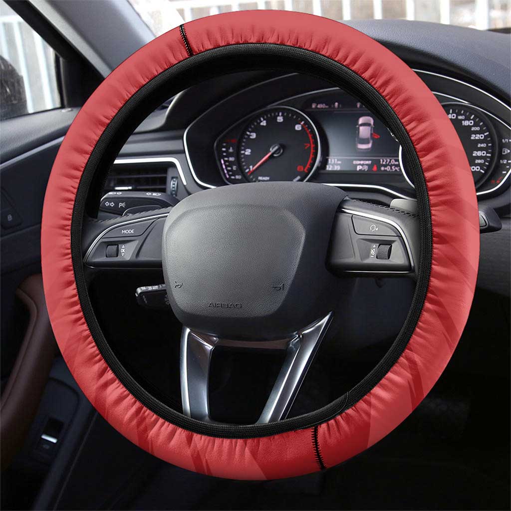 Czech Republic 2024 Football Steering Wheel Cover Jeden Tym Jeden Cil Czechia - Wonder Print Shop