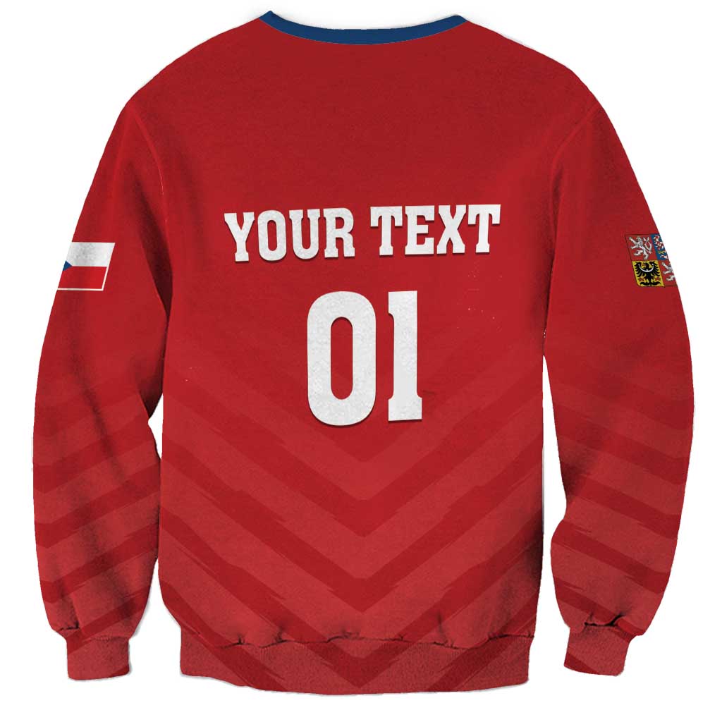 Custom Czech Republic 2024 Football Sweatshirt Jeden Tym Jeden Cil Czechia - Wonder Print Shop