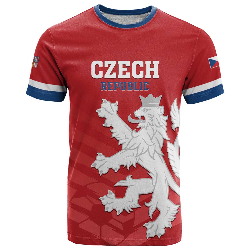 Custom Czech Republic 2024 Football T Shirt Jeden Tym Jeden Cil Czechia - Wonder Print Shop