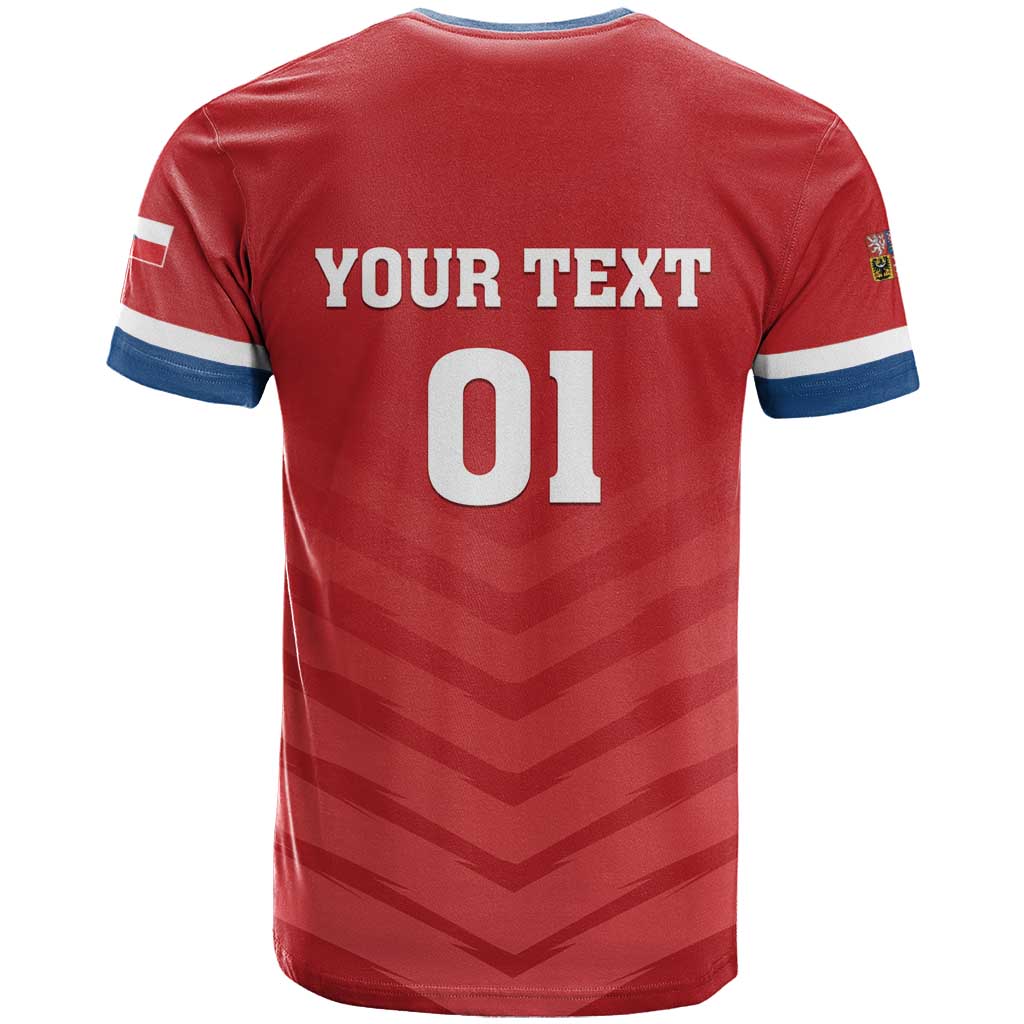 Custom Czech Republic 2024 Football T Shirt Jeden Tym Jeden Cil Czechia - Wonder Print Shop