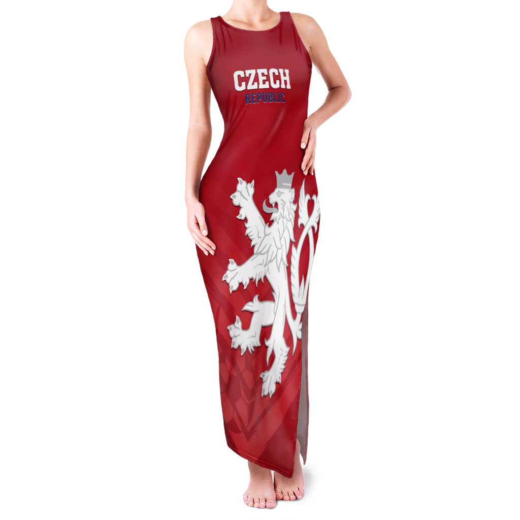 Custom Czech Republic 2024 Football Tank Maxi Dress Jeden Tym Jeden Cil Czechia - Wonder Print Shop