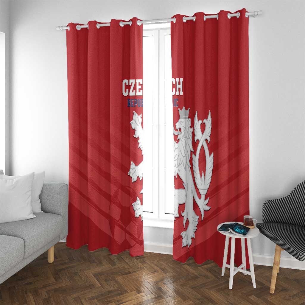 Czech Republic 2024 Football Window Curtain Jeden Tym Jeden Cil Czechia - Wonder Print Shop