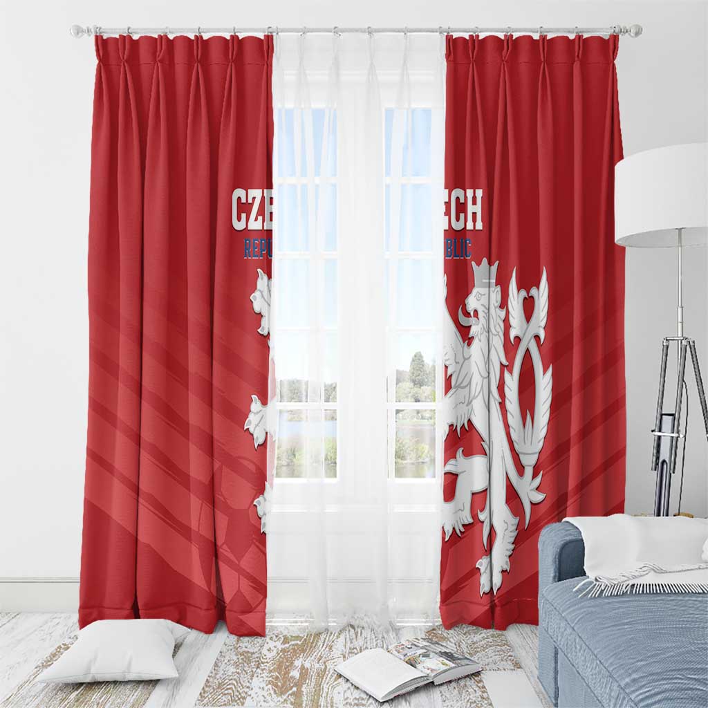 Czech Republic 2024 Football Window Curtain Jeden Tym Jeden Cil Czechia - Wonder Print Shop