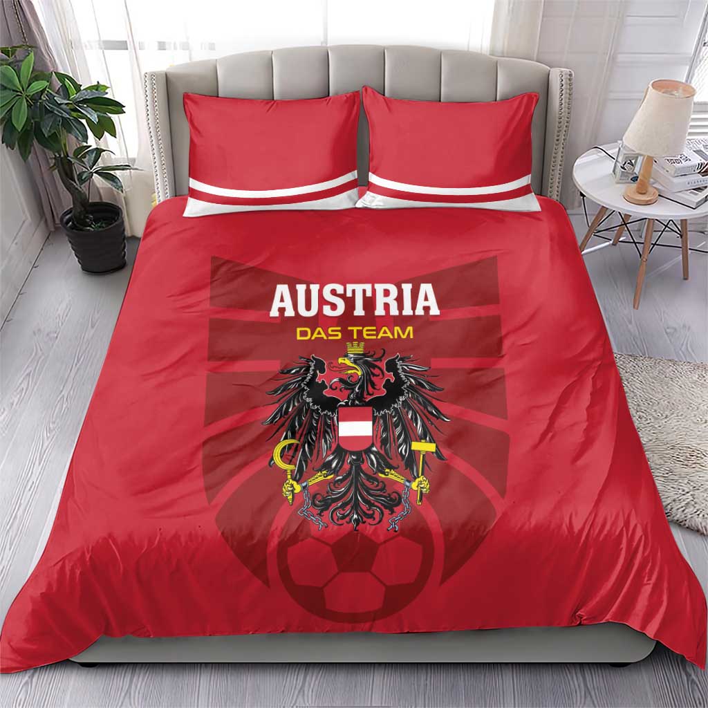 Austria 2024 Football Bedding Set Das Team Go Champions - Wonder Print Shop