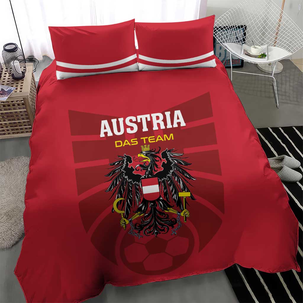 Austria 2024 Football Bedding Set Das Team Go Champions - Wonder Print Shop