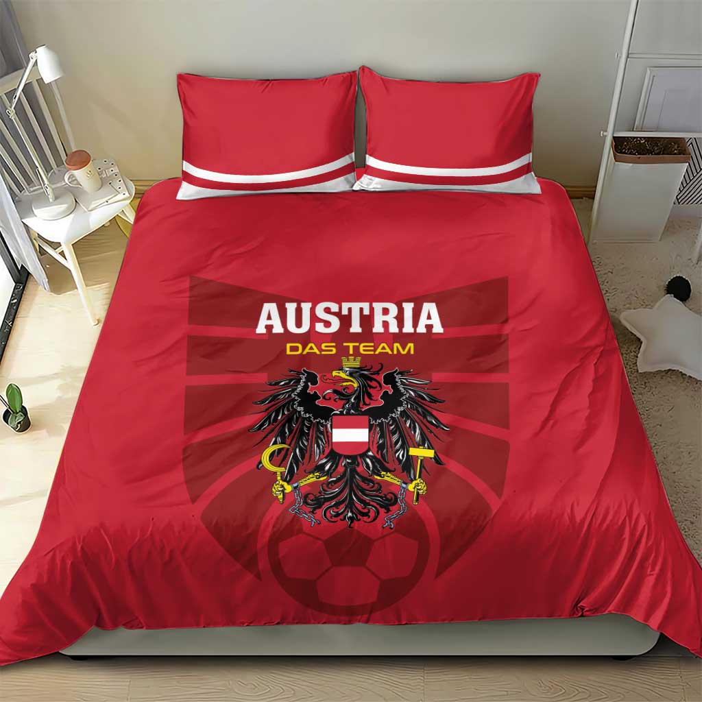 Austria 2024 Football Bedding Set Das Team Go Champions - Wonder Print Shop