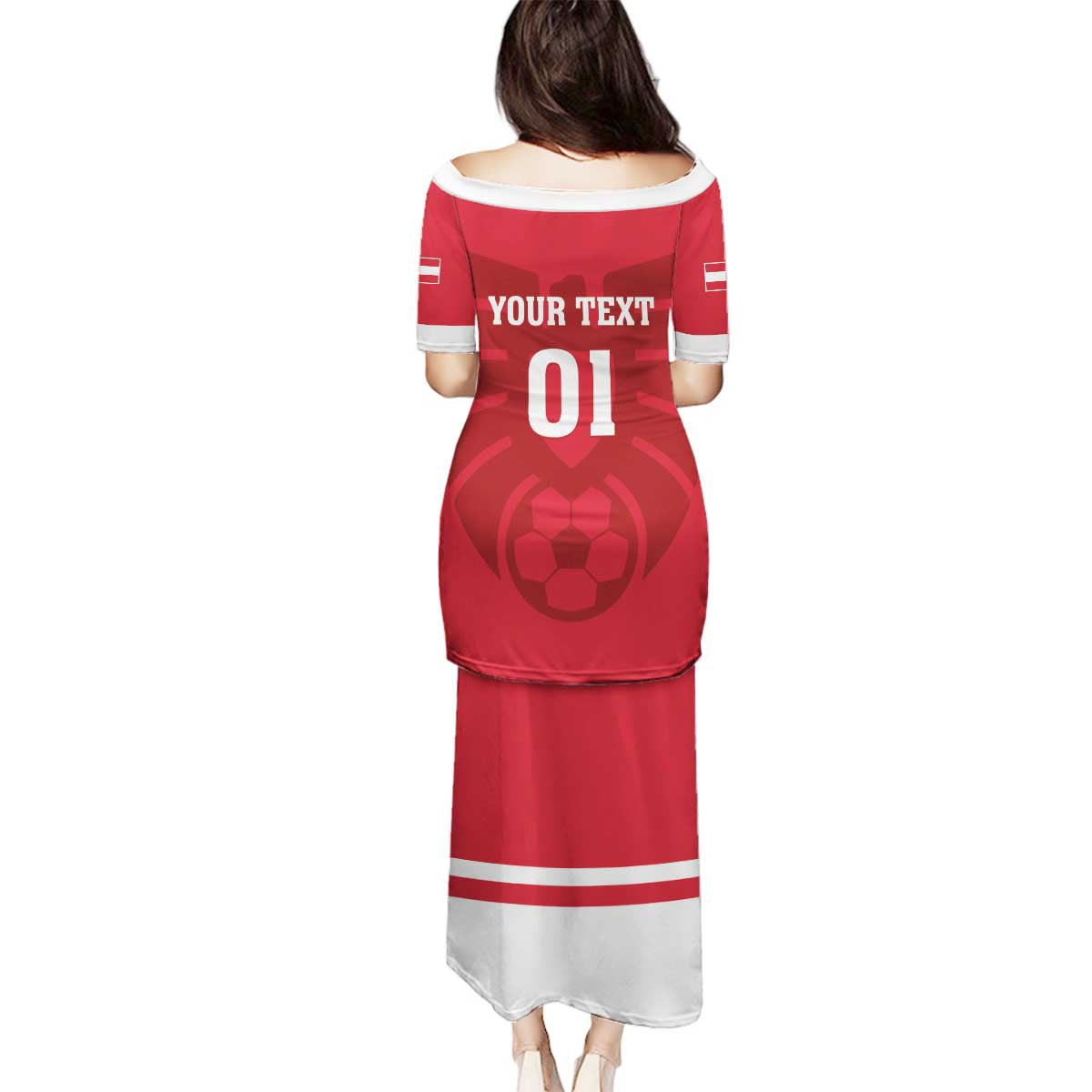 Custom Austria 2024 Football Family Matching Puletasi and Hawaiian Shirt Das Team Go Champions - Wonder Print Shop