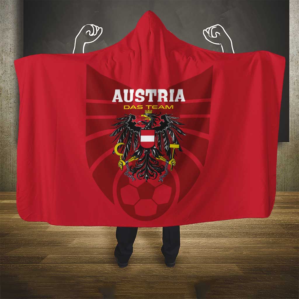 Austria 2024 Football Hooded Blanket Das Team Go Champions