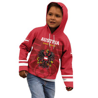 Custom Austria 2024 Football Kid Hoodie Das Team Go Champions - Wonder Print Shop