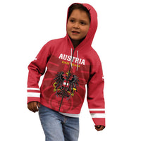 Custom Austria 2024 Football Kid Hoodie Das Team Go Champions - Wonder Print Shop