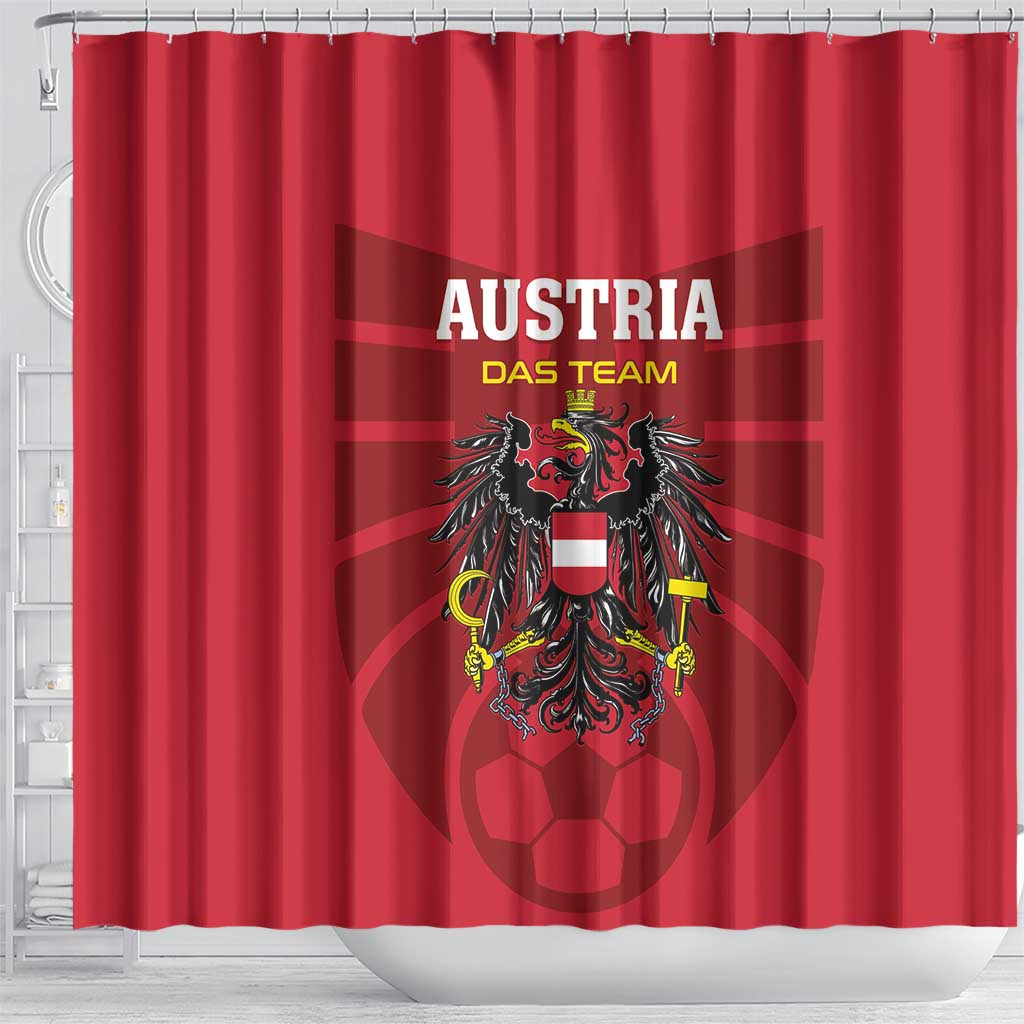 Austria 2024 Football Shower Curtain Das Team Go Champions
