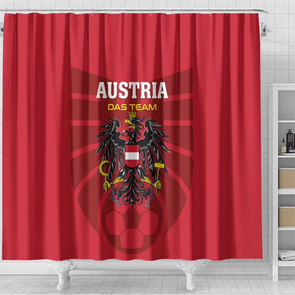 Austria 2024 Football Shower Curtain Das Team Go Champions