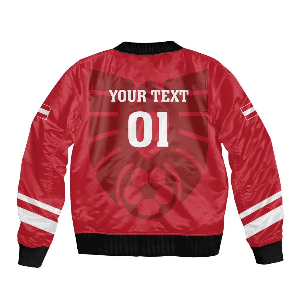 Custom Austria 2024 Football Sleeve Zip Bomber Jacket Das Team Go Champions - Wonder Print Shop