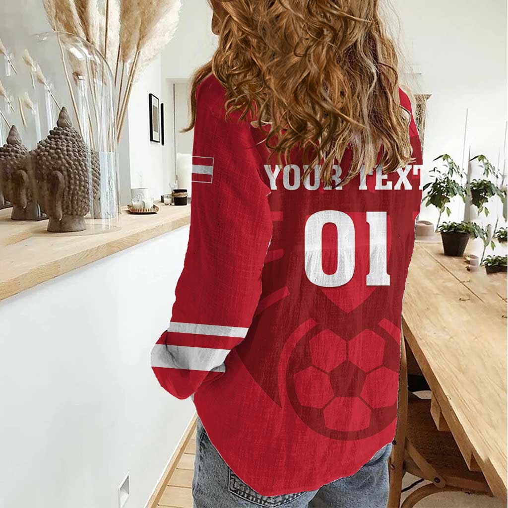 Custom Austria 2024 Football Women Casual Shirt Das Team Go Champions - Wonder Print Shop